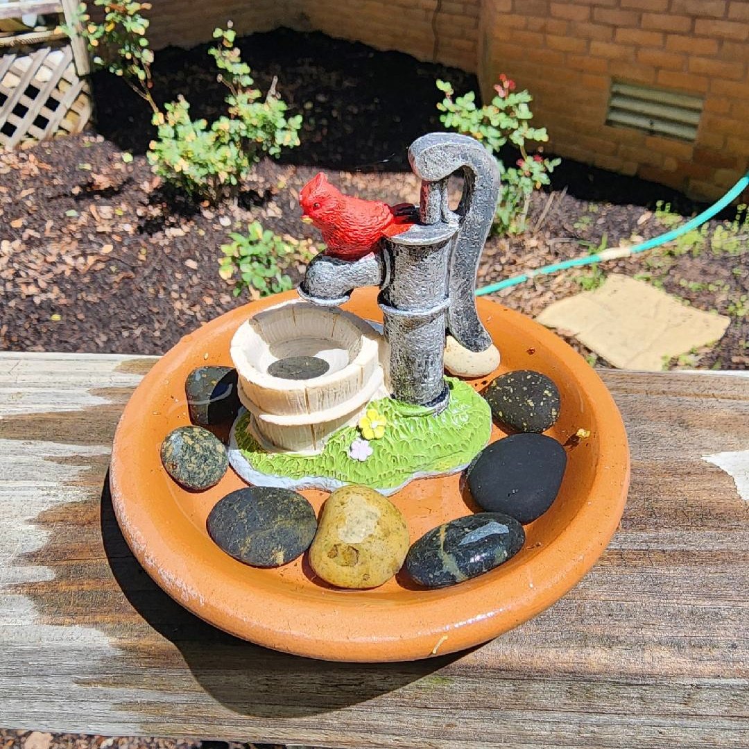 Garden bed with a Bee Bar as a small focal point
